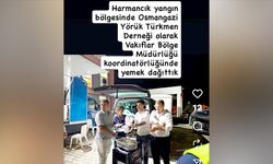 Cennet Cankılıç yangın bölgesinde yardımda..