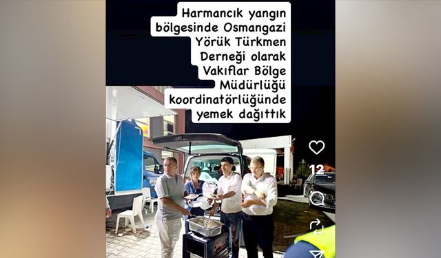 Cennet Cankılıç yangın bölgesinde yardımda..