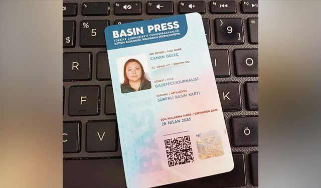 Canan Güleç sürekli basın kartı sahibi oldu