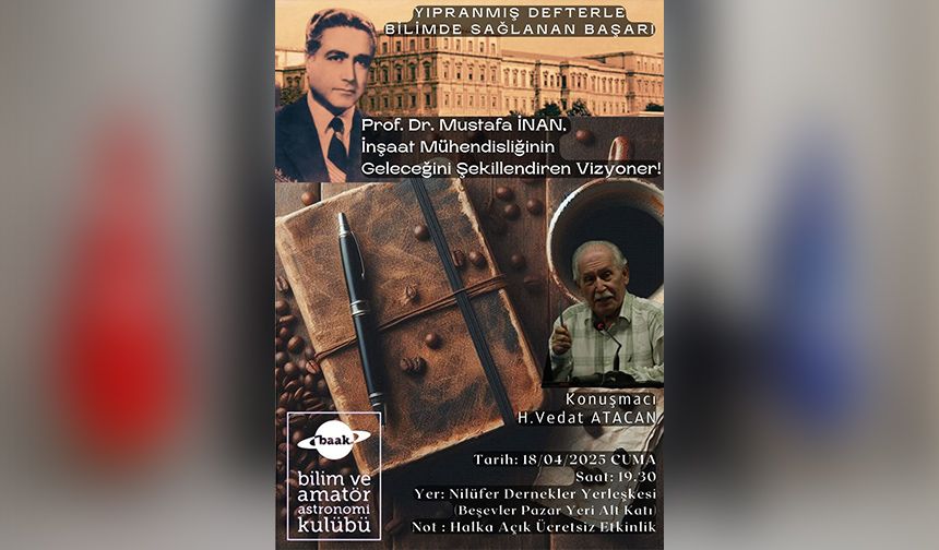 Prof. Dr. Mustafa İnan, Halkın Bilim Kürsüsü'nde anılacak