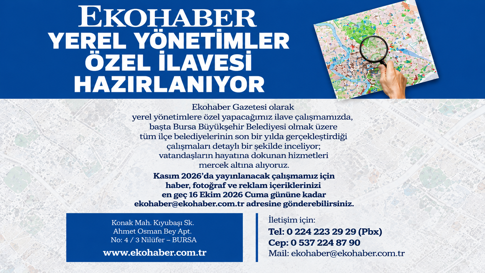 Yerel Yönetimler özel ilavesi hazırlanıyor